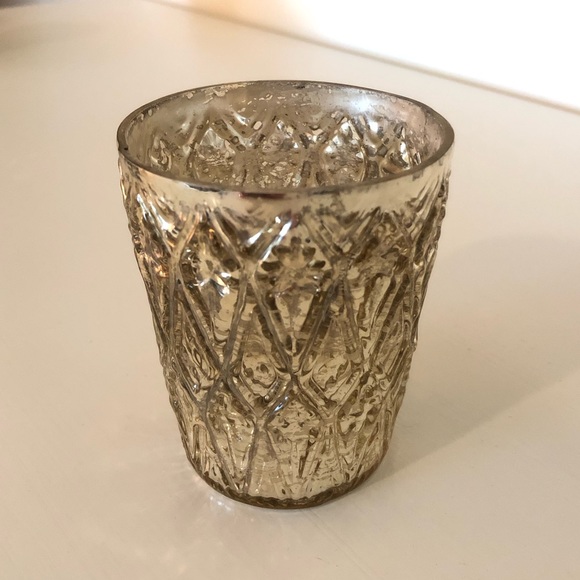 World Market Set of 10 (Two sets of 5) Gold Mercury Glass Votive Holders - Picture 7 of 12